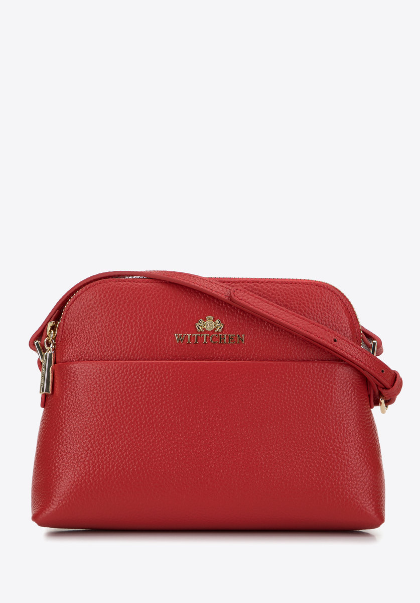 Minitorebka skórzana trapezowa pomarańczowa