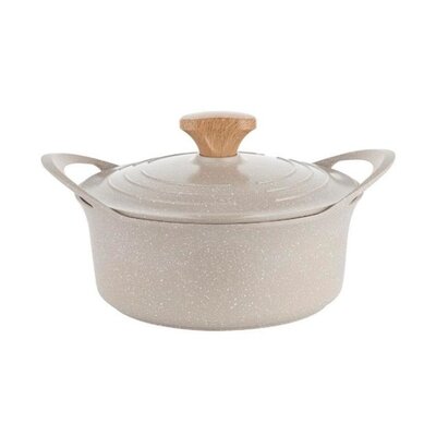 Garnek aluminiowy FLORINA Oslo 24CM 4,3L Kremowy  | Raty