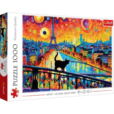 Trefl, Puzzle, Trefl, Kot w Paryżu, 1000 el.