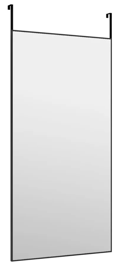 Wiszące lustro w czarne ramie na drzwi H6-W76