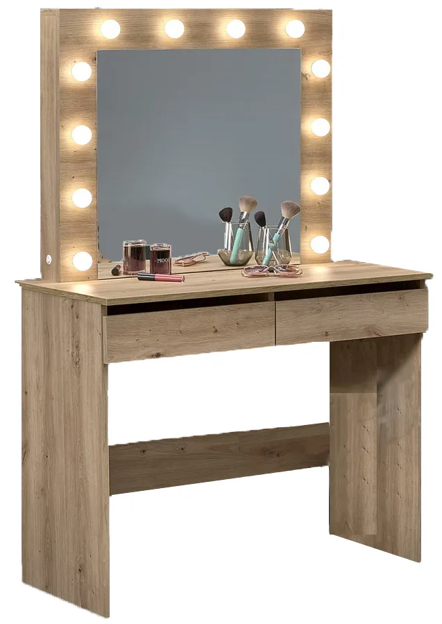 Toaletka z lustrem i oświetleniem led dąb artisan F7-W19