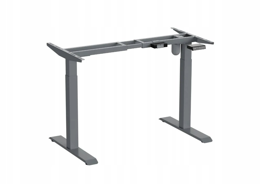 Stelaż biurka ELEKTRYCZNY podnoszony DRIVE jednosilnikowy SREBRNY