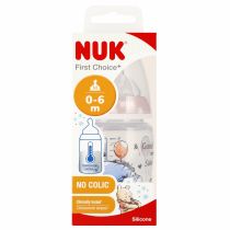 Nuk Butelka z wskaźnikiem temp. 0-6m smoczek First Choice Osiołek 10743932 150 ml
