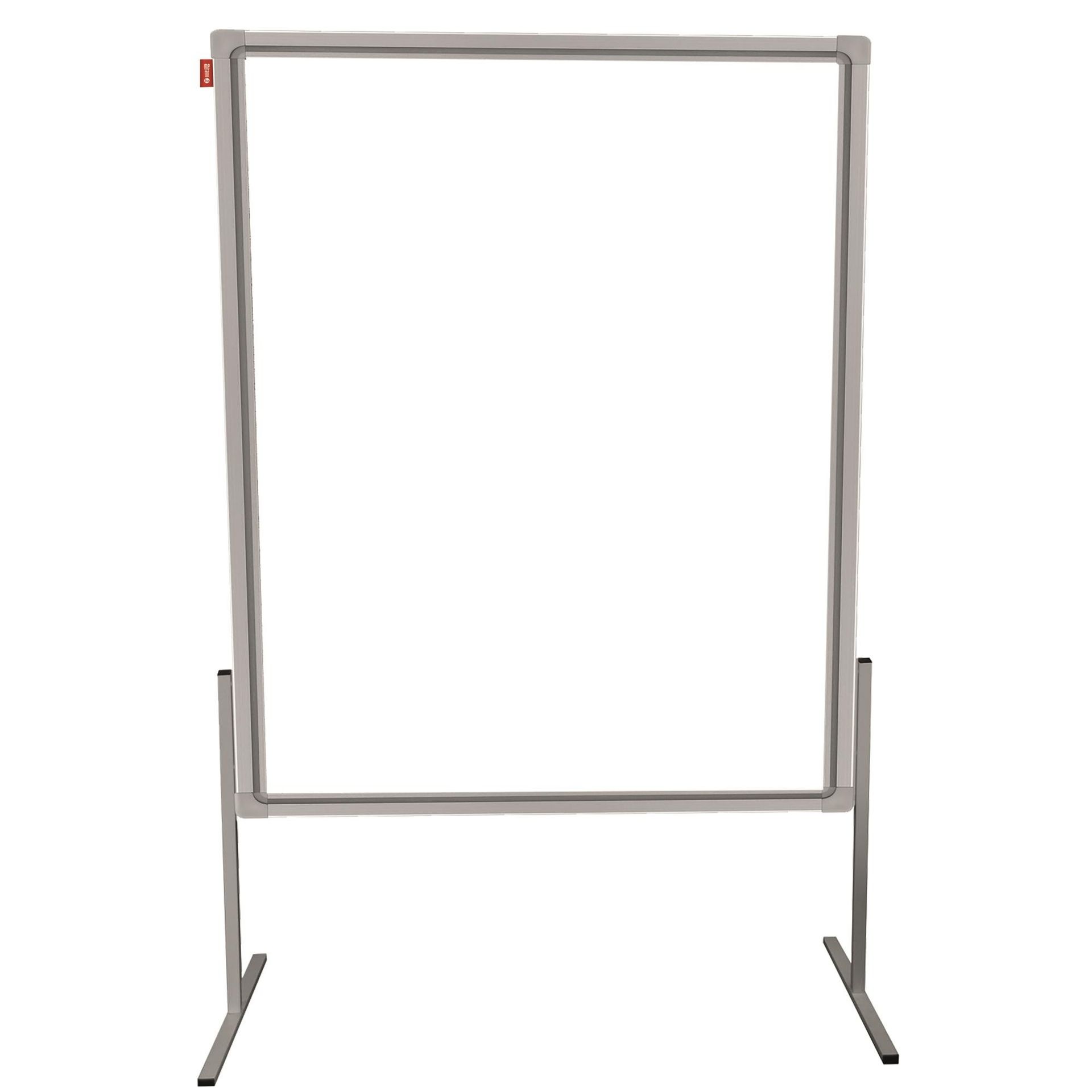 Tablica moderacyjna dwustronna suchościeralna magnetyczna, rama aluminiowa Prestige, 120x150 cm