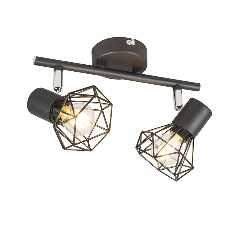 QAZQA Inteligentny punkt czarny  obrotowy i uchylny  w tym 2 WiFi P45 - Mosh