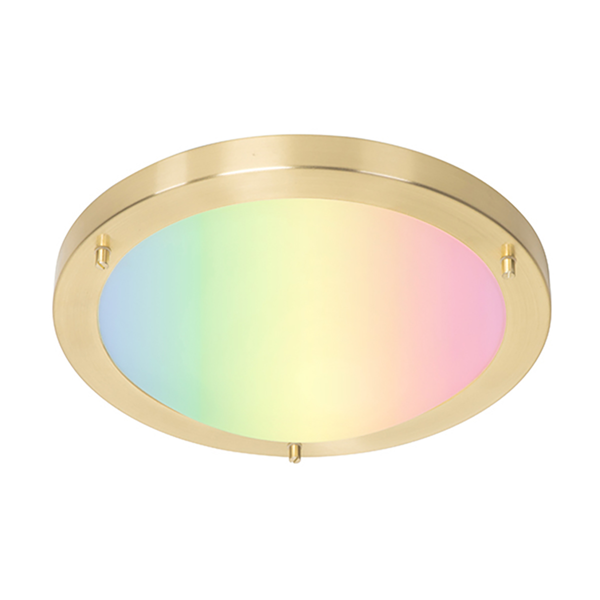 QAZQA Inteligentna lampa sufitowa złota 31 cm IP44 z Wifi A60 - Yuma
