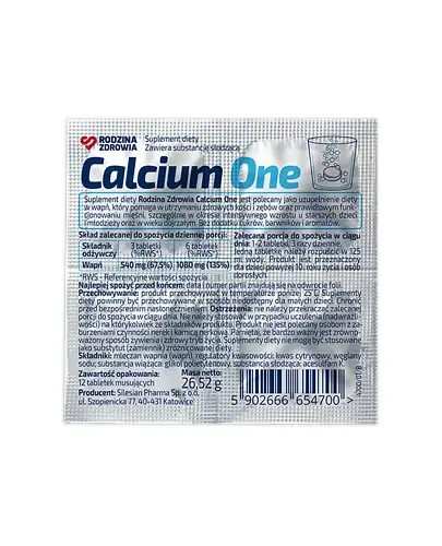 Rodzina Zdrowia Calcium One 12 tabletek musujących