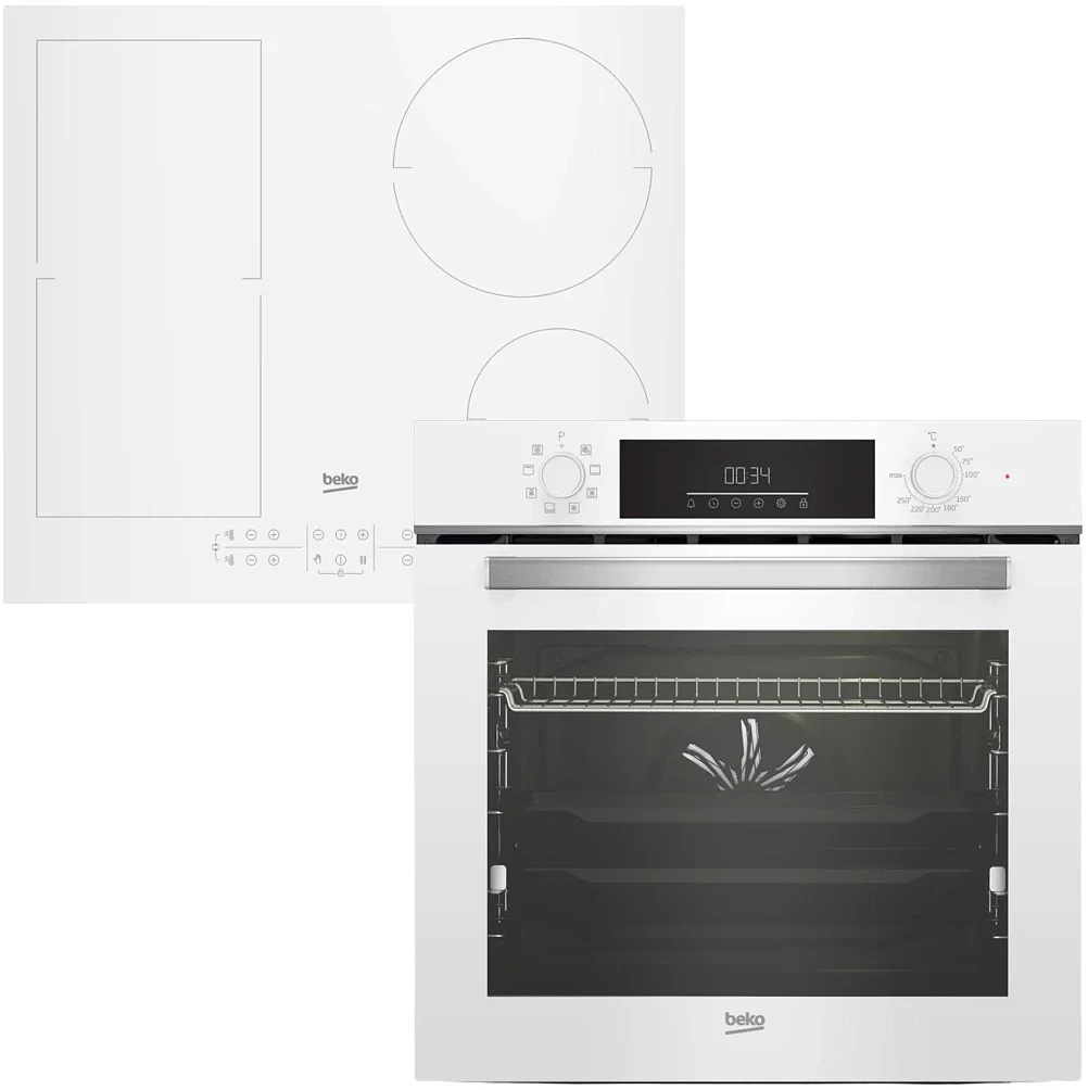 Zestaw AGD do zabudowy Beko Piekarnik BBIM14300WMS + Płyta Indukcyjna HII64200FMTW