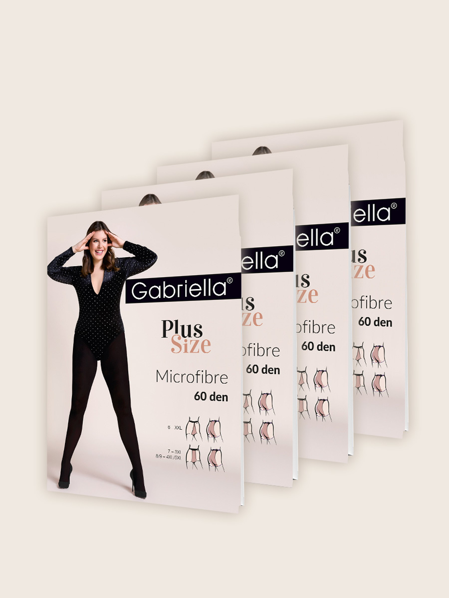 Zestaw 4 sztuk rajstop Microfibre Plus Size