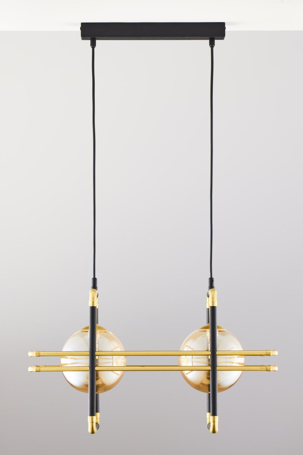 Podwójna, nowoczesna lampa wisząca JUP 2026 FR 2 CZ/MS BU