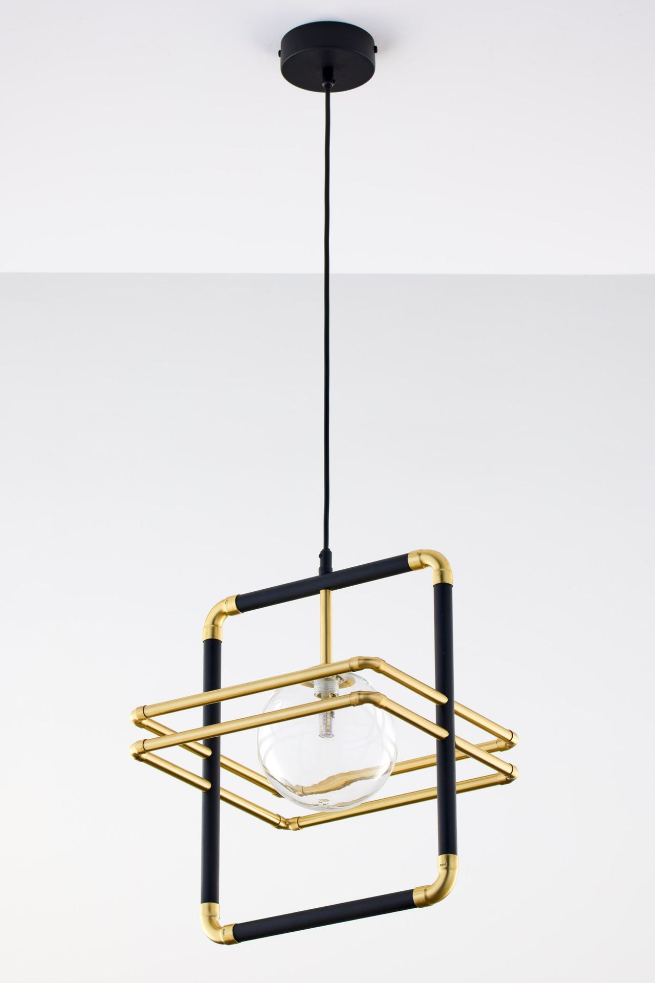 Pojedyncza, ozdobna lampa wisząca JUP 2028 FR 1 CZ/MS TR