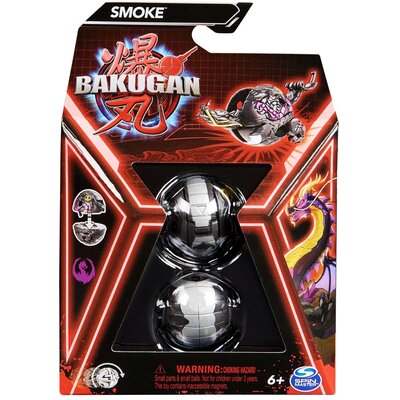 Bakugan Smoke Czarna figurka bitewna transformująca + karty