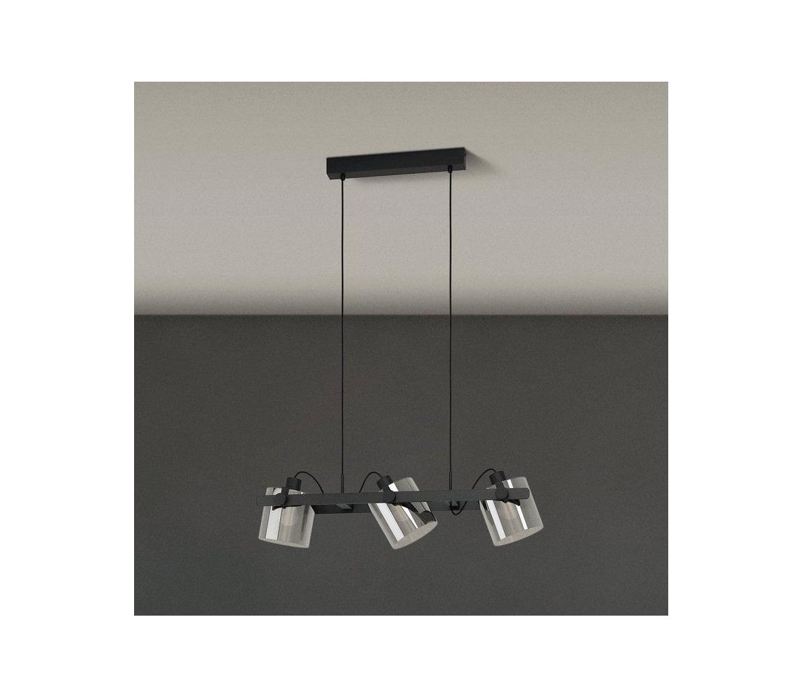Eglo 780478 - Żyrandol na lince CALERINO 3xE27/40W/230V czarny