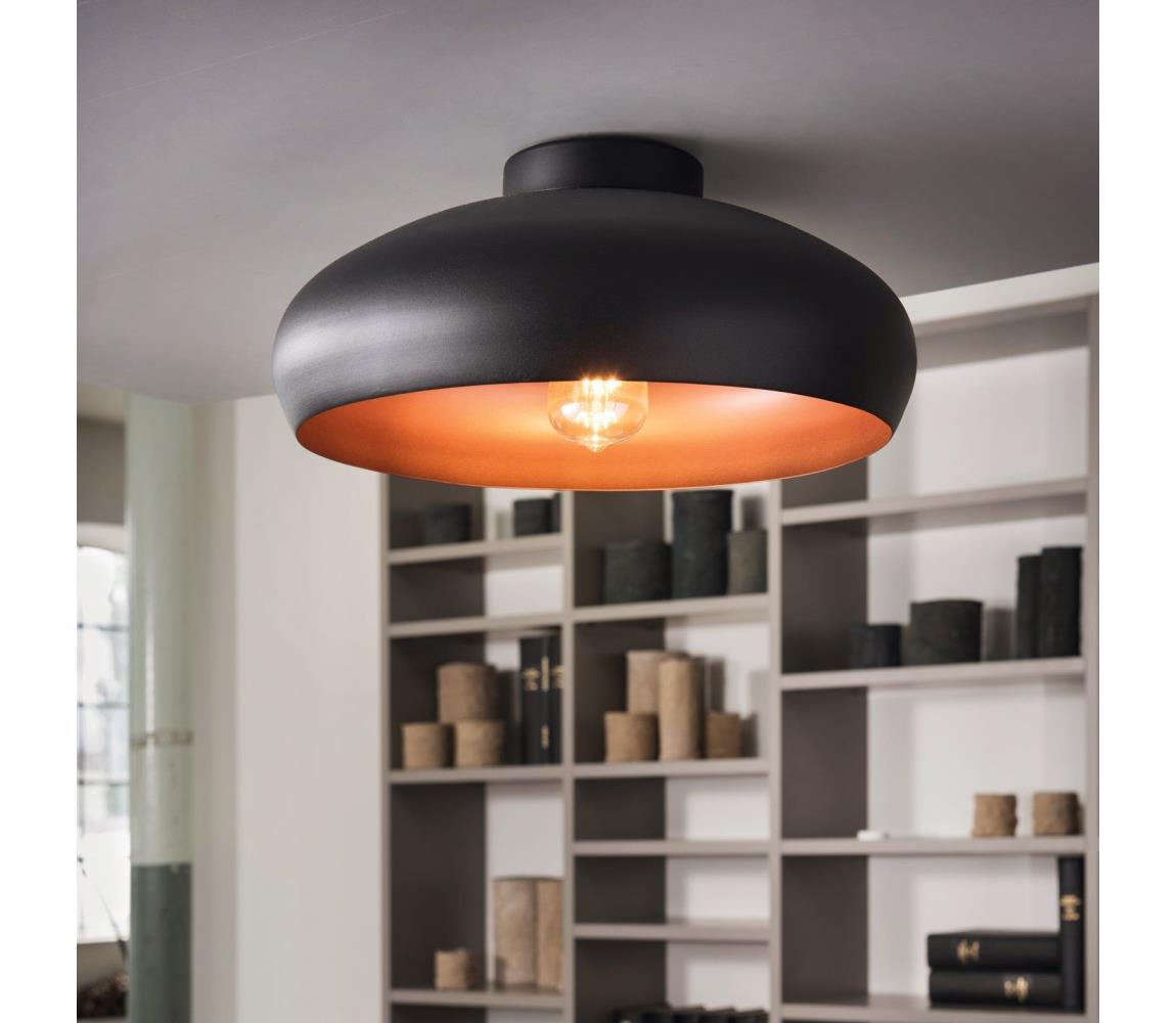 Eglo 55248 - Plafon MOGANO 1xE27/60W/230V czarny