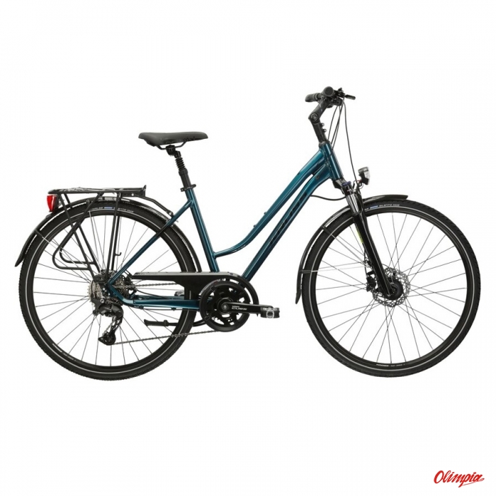 Rower damski Kross Trans 7.0 D 28 BG turkusowy/czarny połysk