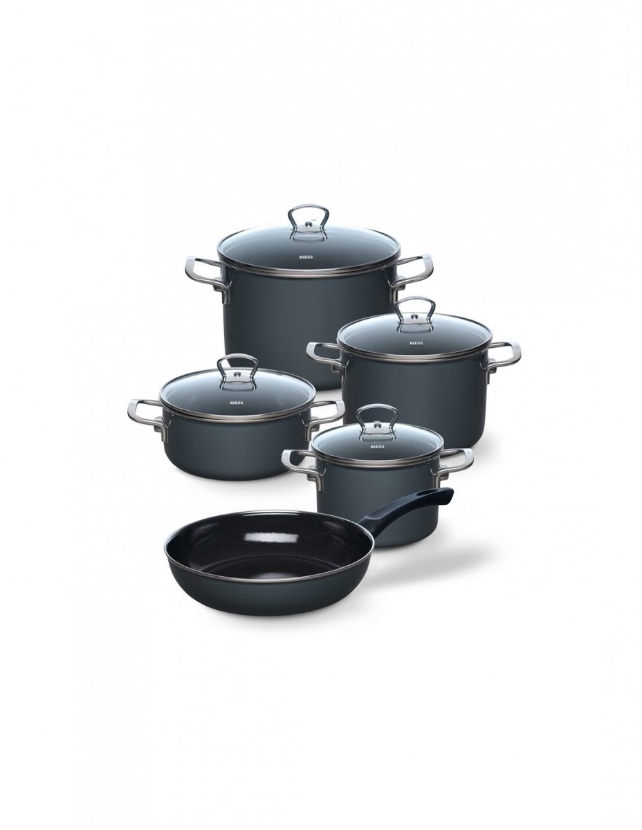 RIESS - Zestaw garnków 5cz. Dark Grey