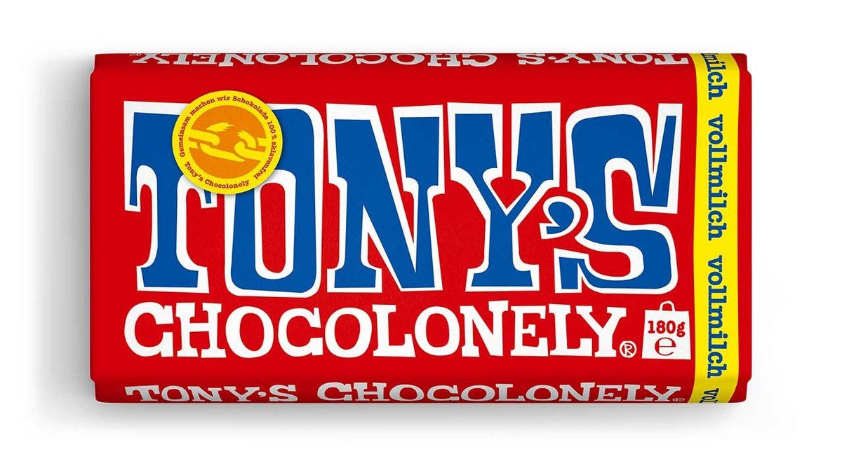 TONY'S Vollmilch czekolada pełnomleczna 180g