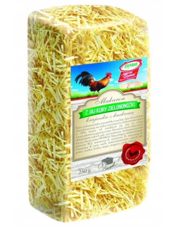 Makaron z jaj kury zielononóżki krajanka 250G