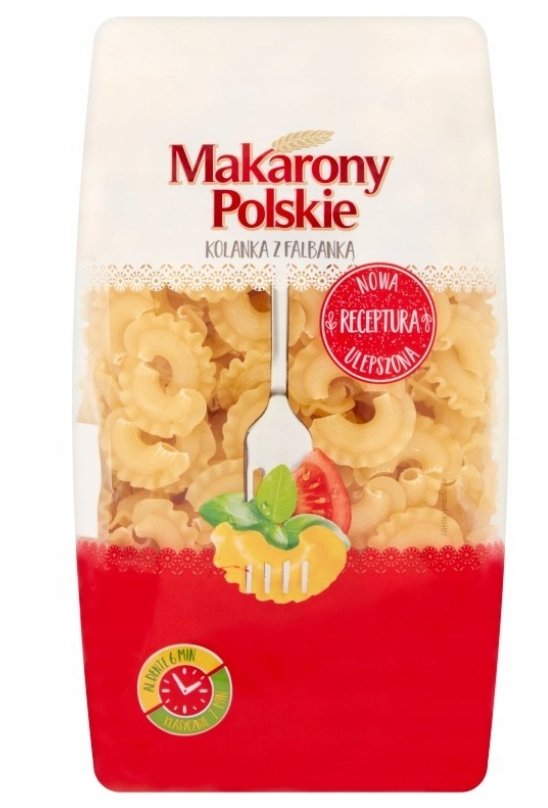 MAKARONY POLSKIE KOLANKA Z FALBANKĄ 400G