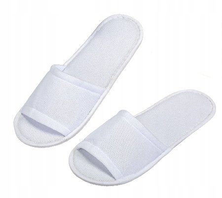 Kapcie klapki hotelowe SPA dzianina polar OTWARTE