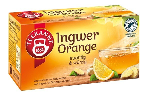 Herbata TEEKANNE Orange Ingwer imbir pomarańcza 18x1,8g