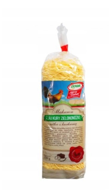 MAKARON Z JAJ KURY ZIELONONÓŻKI 250g