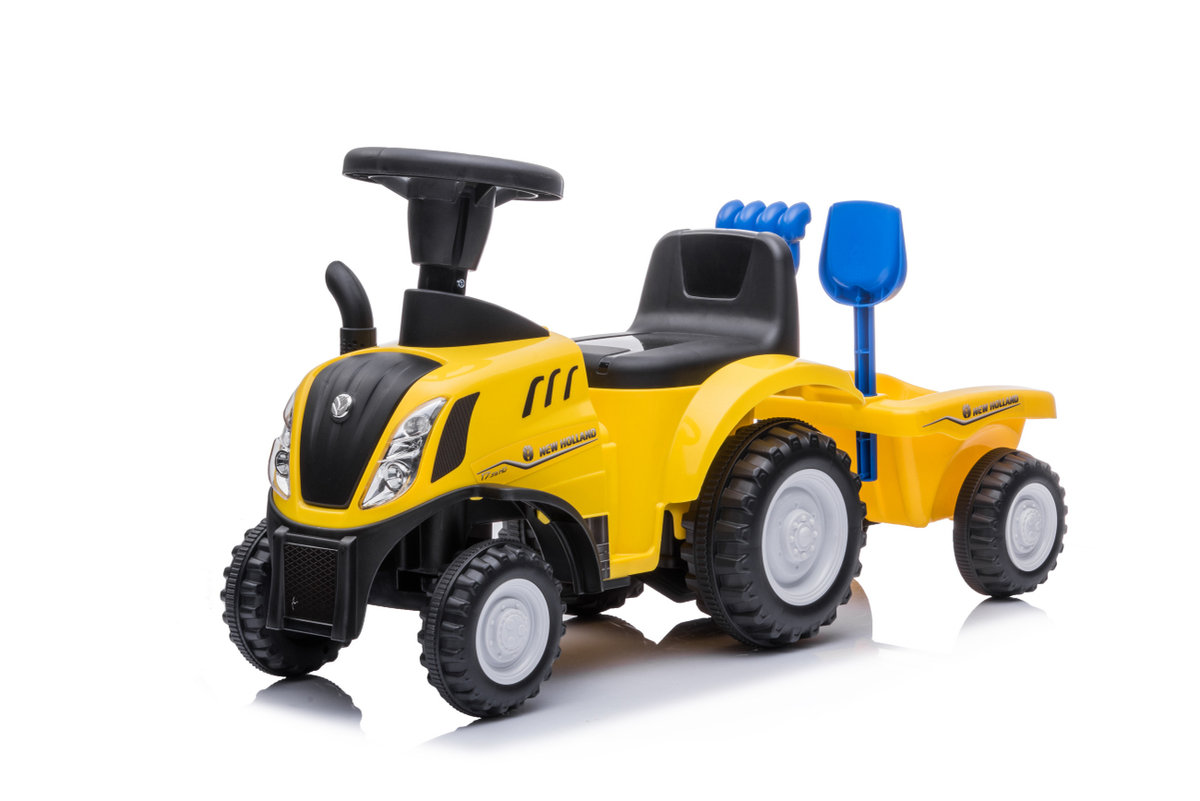Jeździk traktor NEW HOLLAND z przyczepą - ŻÓŁTY