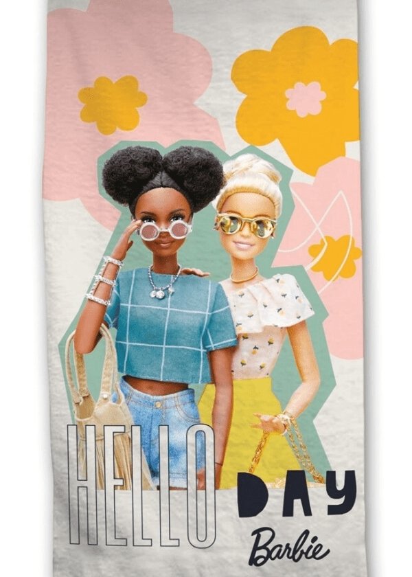 Ręcznik plażowy kąpielowy BARBIE Hello szybkoschnący 70X140