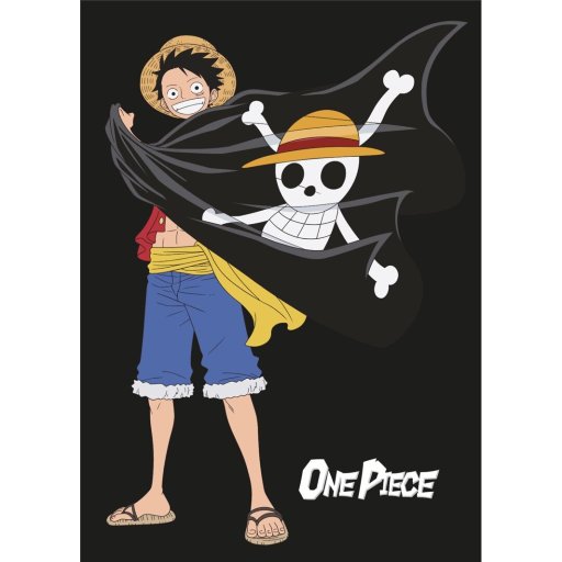 one piece - skull - koc polarowy 100% microfiber - 100x140cm