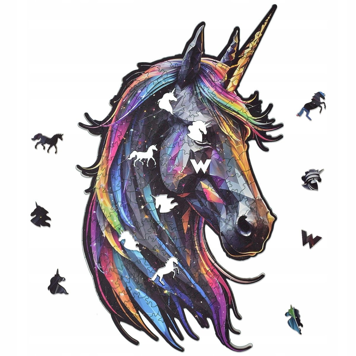 Puzzle Jednorożec 140 elementów trudne Puzzle Drewniane Jednorożec L