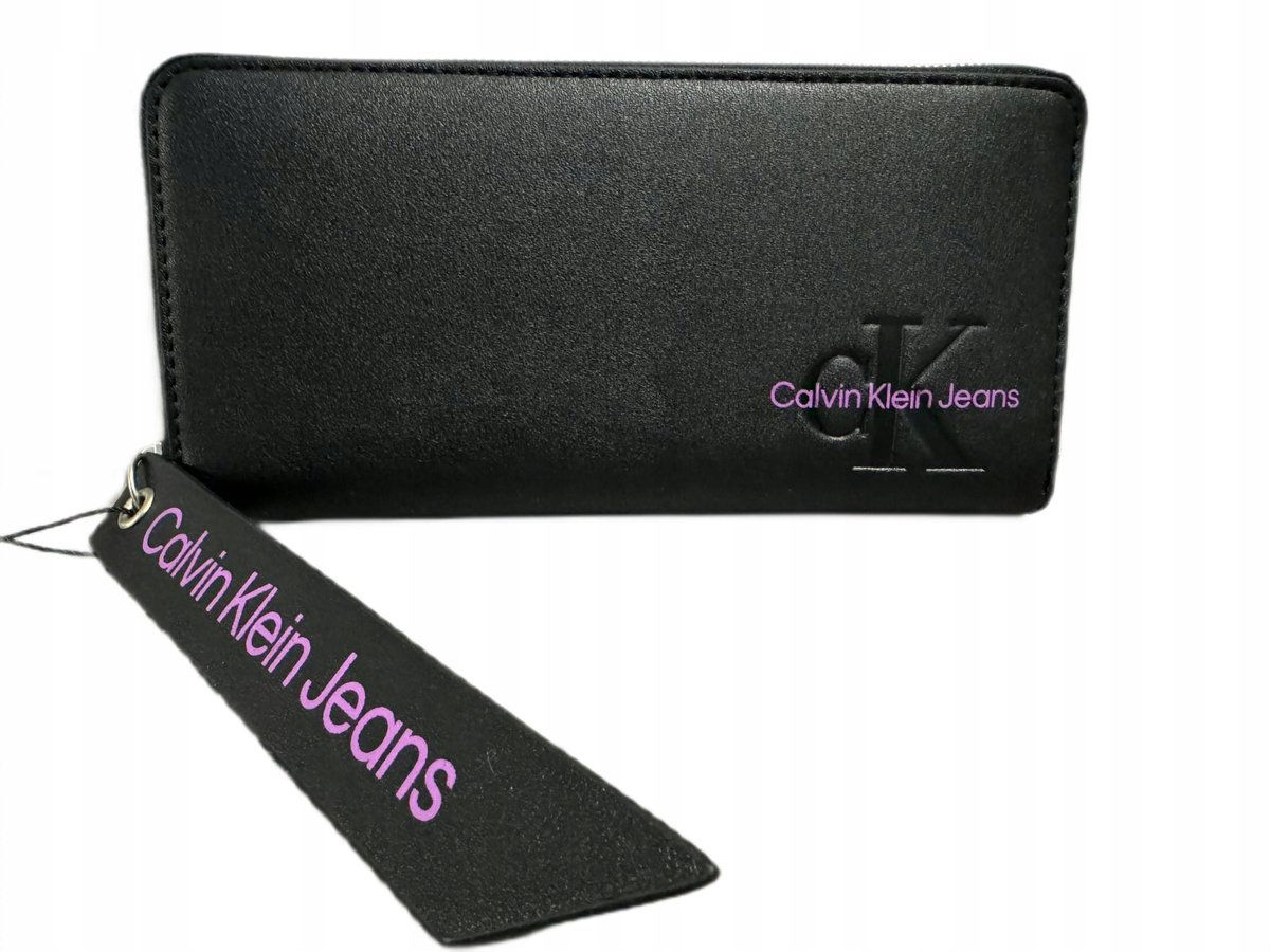 PORTFEL DAMSKI CALVIN KLEIN JEANS NOWY CKJ DUŻY CZARNY ZW0ZW02547 BDS