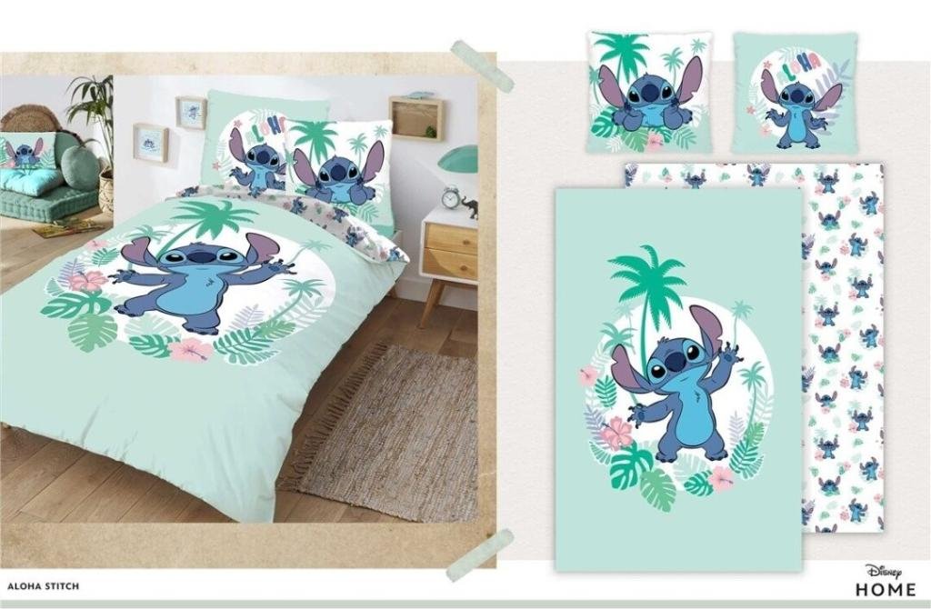 Pościel Lilo I Stitch Dziecięca 140X200 Disney Bawełna Poszewka Komplet