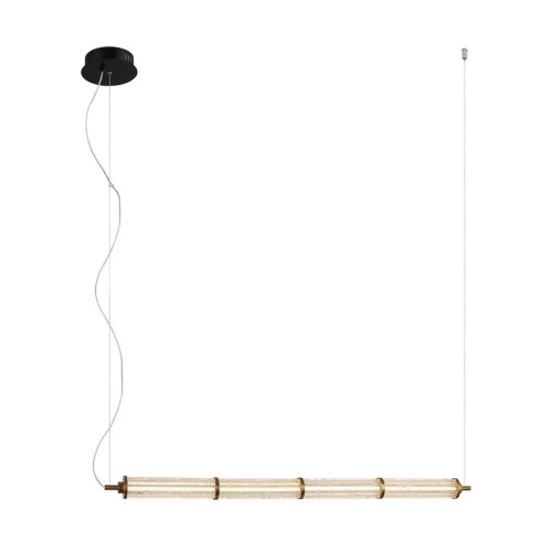 Sanpo lampa wisząca 1xLED/11W czarna PND-26384-4-GD-CL