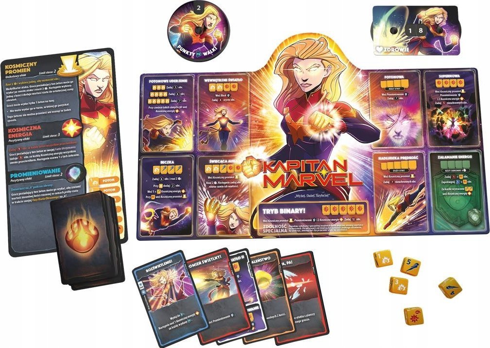 Lucky Duck Games Gra Dice Throne Marvel Box 2 Czarna Pantera, Kapitan Marvel, Doktor Strange, Czarna Wdowa