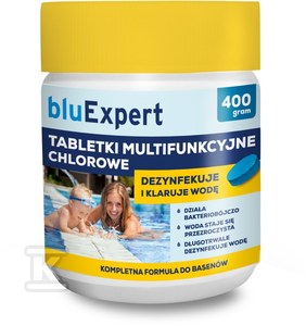 Tabletki MULTICHLOR 400g (20 tabletek x 20g) do dezynfekcji i klarowania wody w basenach przydomowych