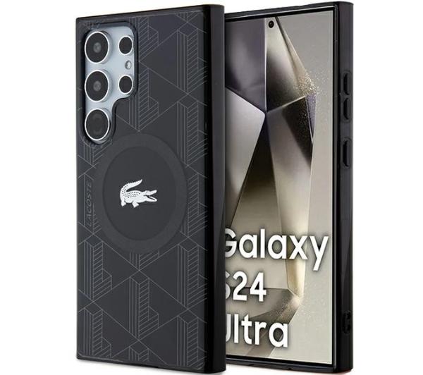 Lacoste LCHMS24LUBSK Hardcase IML Blend Monogram MagSafe do Samsung Galaxy S24 Ultra Czarny