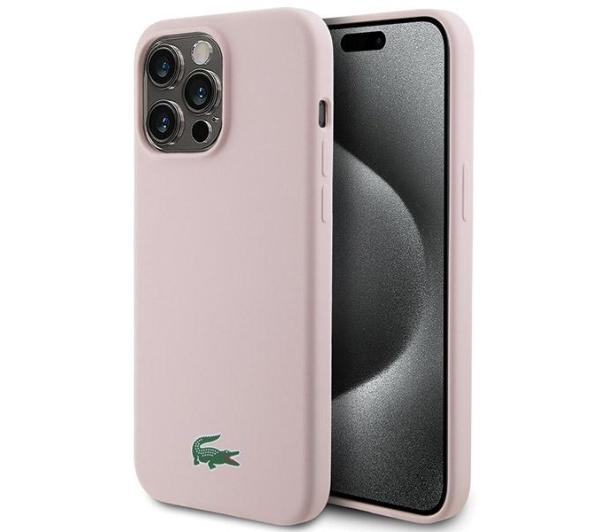 Lacoste LCHMP15XSLOI Hardcase Silicone MagSafe do iPhone 15 Pro Max Różowy