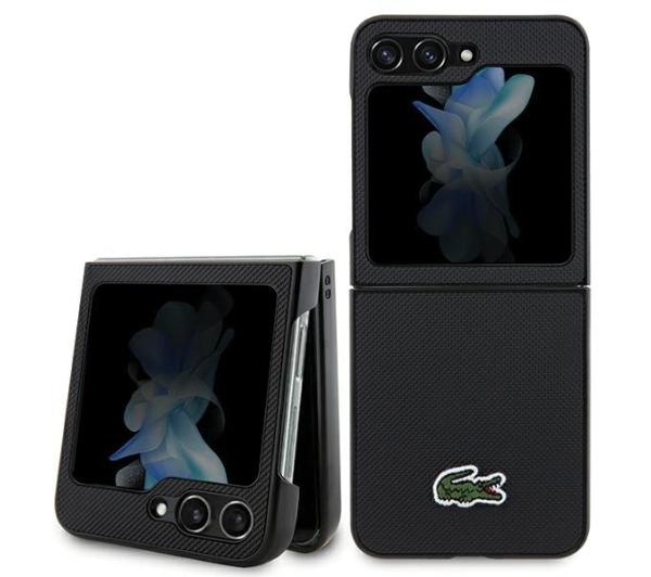 Lacoste LCHCZF5PVCK Hardcase Iconic Petit Pique do Samsung Galaxy Z Flip5 Czarny