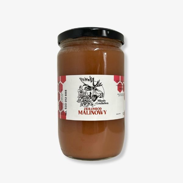 Ziołomiód malinowy 950g Miody z Łochowa