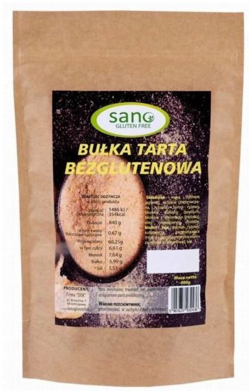 Sano Bułka Tarta Bezglutenowa - 400g -