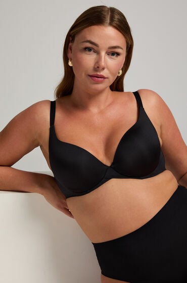 Hunkemöller Biustonosz usztywniany z fiszbinami Smooth Czarny