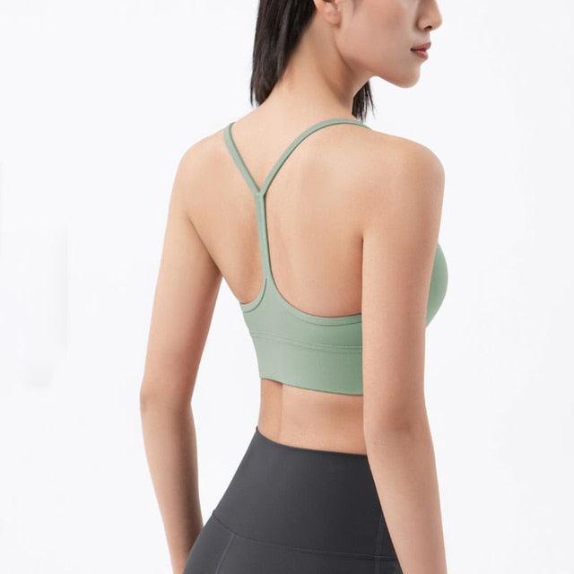 Biustonosz sportowy na cienkich ramiączkach