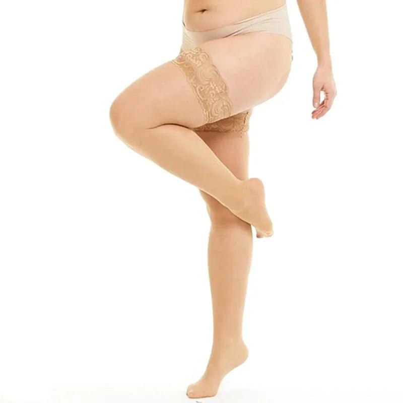 Koronkowe pończochy plus size
