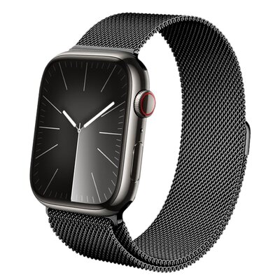 Crong Milano Steel - Pasek ze stali nierdzewnej do Apple Watch 42/44/45/49 mm (grafitowy)