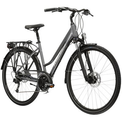 Rower trekkingowy KROSS Explorer 4.0 D17 28 cali damski Grafitowy