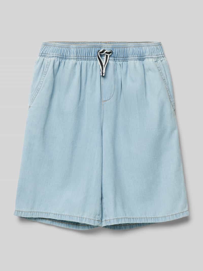 Szorty jeansowe o kroju relaxed fit z tunelem