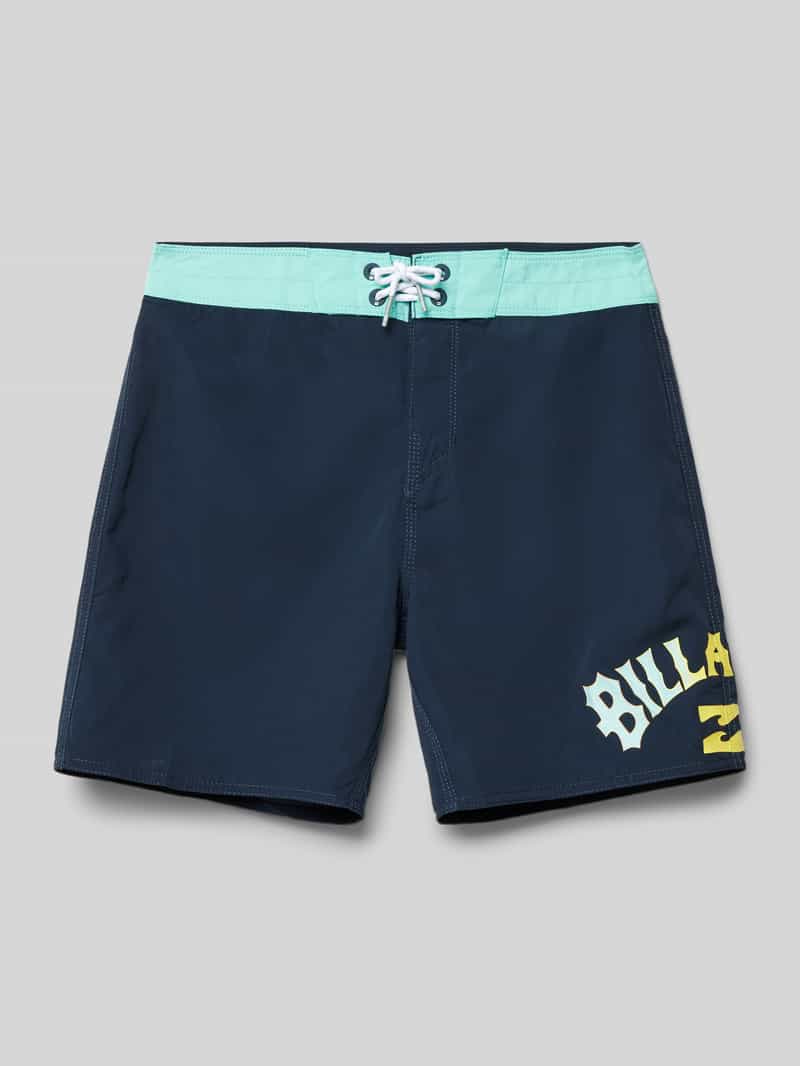 Spodenki kąpielowe z nadrukiem z logo model ‘RIOT’