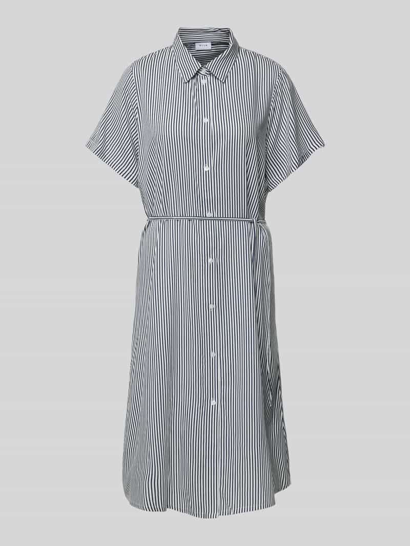 Sukienka koszulowa z wiskozy z tasiemką w talii model ‘Viragna’