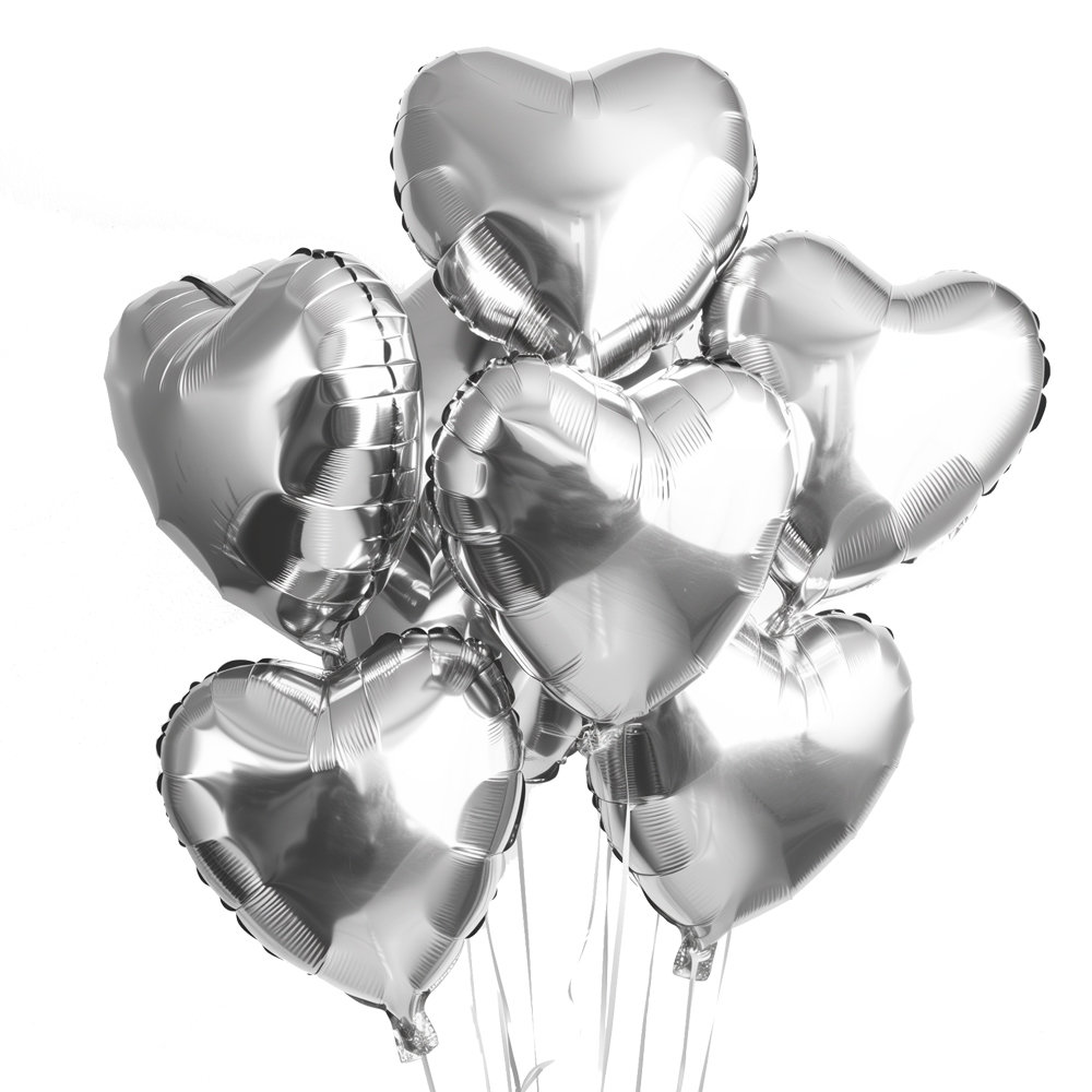 Balony Foliowe Dekoracje Czerwone Serca Balon Ślub Zestaw 10szt Panieński