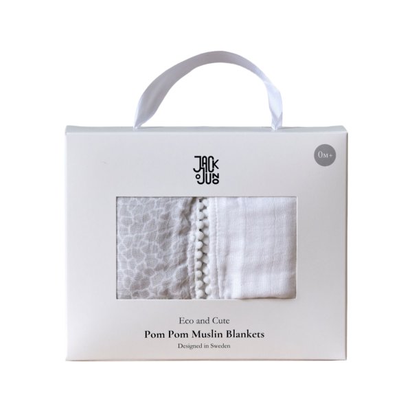 Otulacze, zestaw dwóch kocy bambusowo-muślinowych, JackoOJuno